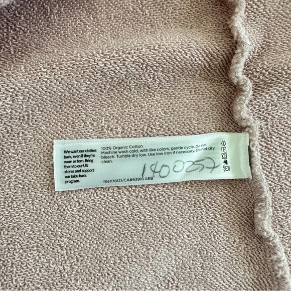 Eileen Fisher Organic Cotton French Terry Cap Sleeve Top in Light Plum | L | GUC - Picture 10 of 13